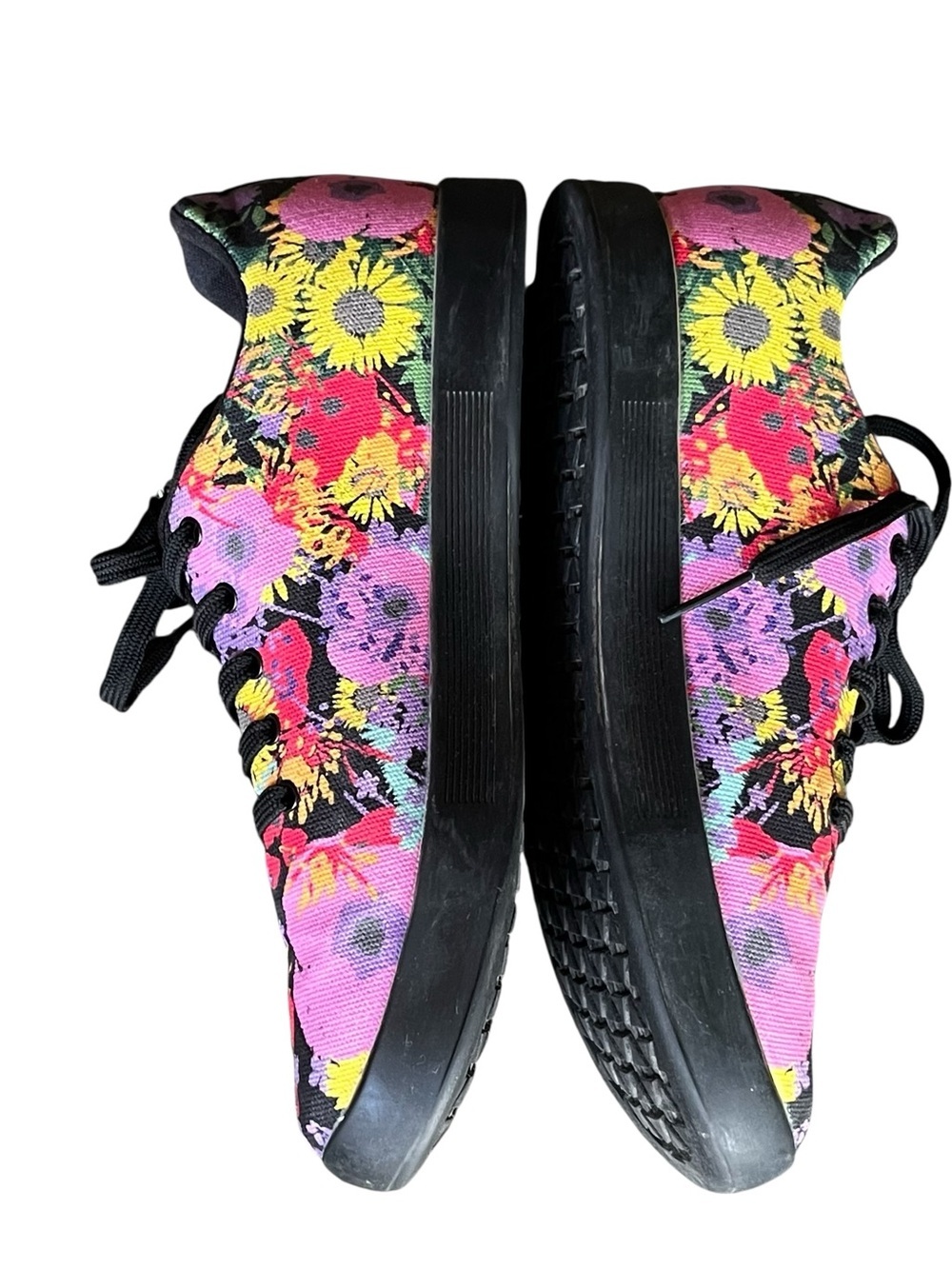 NOBULL Women's Unisex Canvas Floral Trainer Low Sneaker In Multicolor W 8/M 6.5 - Picture 2 of 13